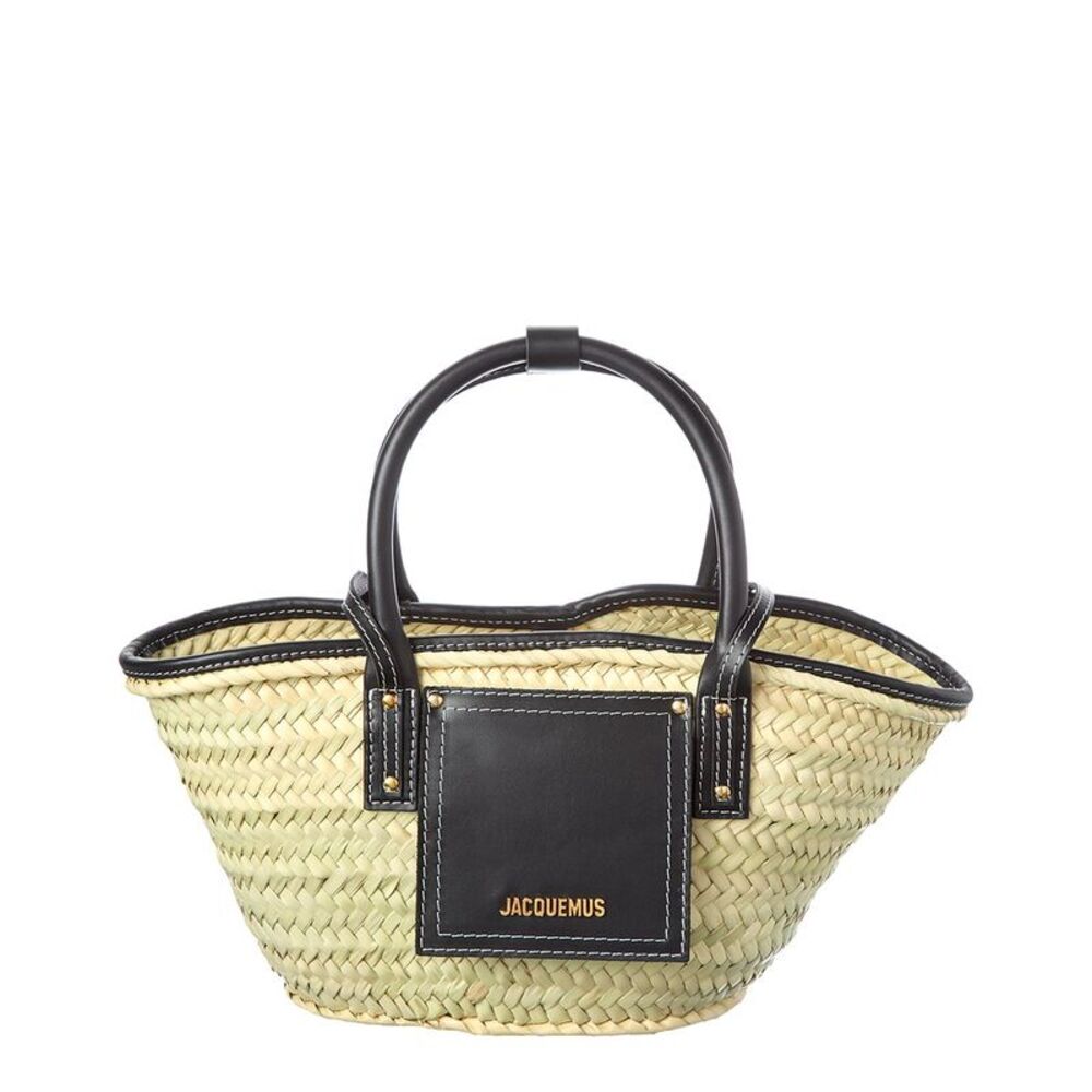 Jacquemus Le Petit Panier Leather Tote, Black